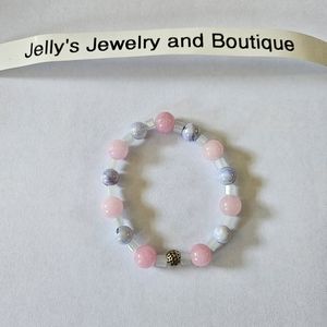 Jelly's Jewelry and Boutique Handcrafted, NWT, Cotton Candy Color Bead Bracelet